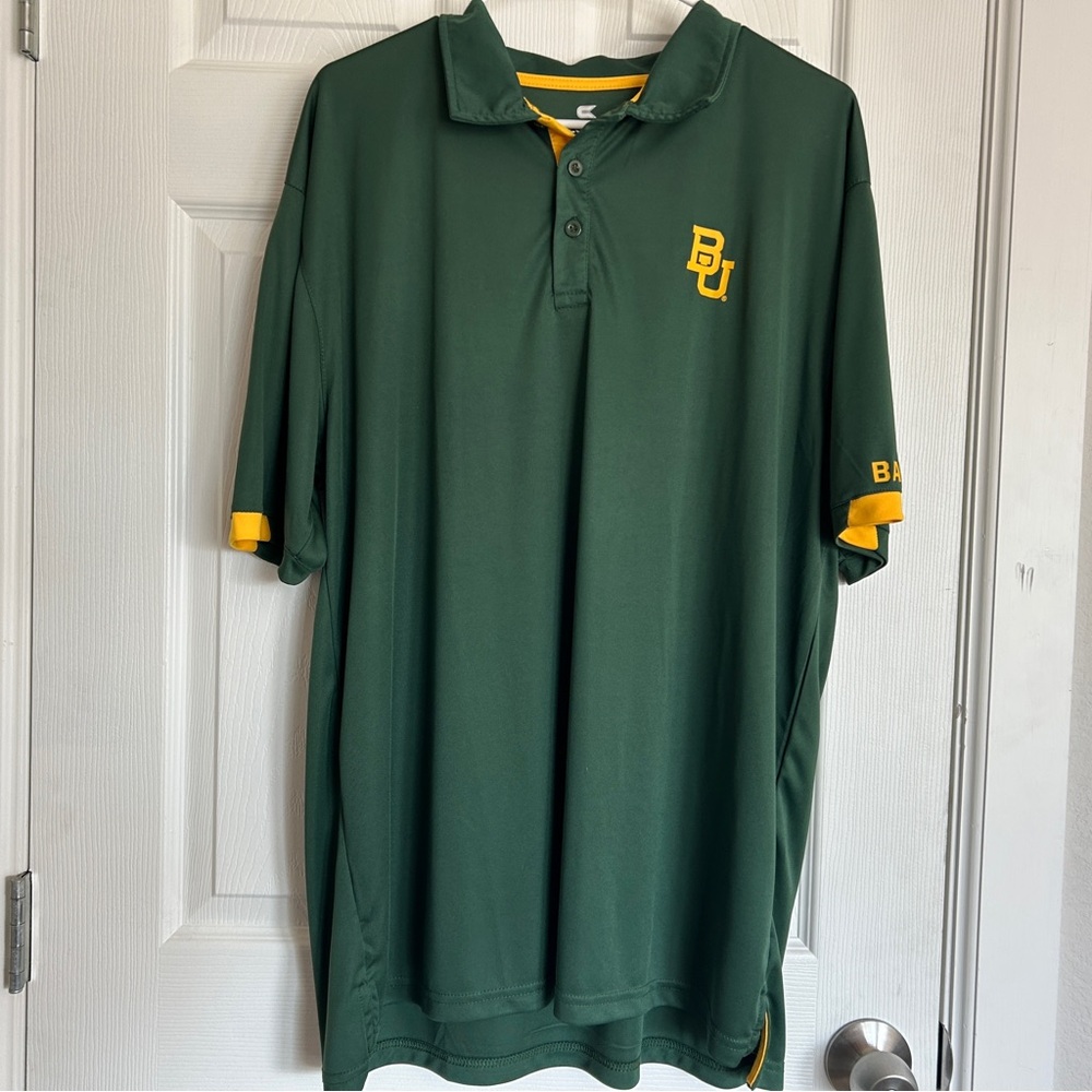 Green BU Baylor Polo Shirt Size XXL Green‎ and Yellow